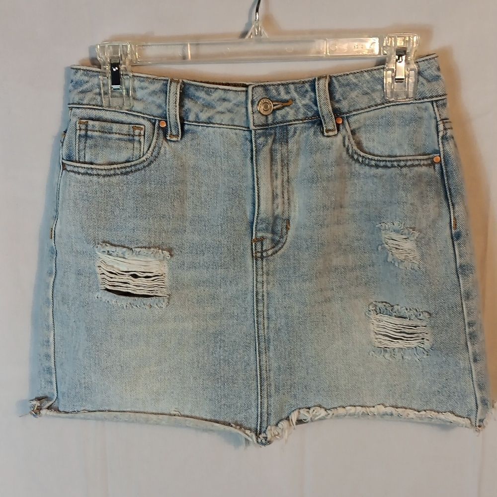PacSun LA Distressed Denim Mini Skirt